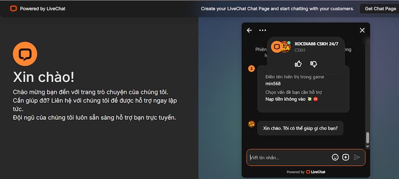 Các bước liên hệ tổng đài Xocdia88 đơn giản