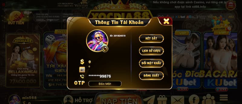  tài khoản nhà cái